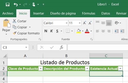 Inventario Excel 16